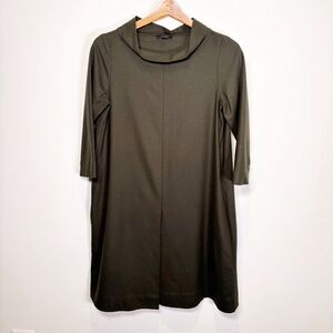 COS Green Wool Shift Dress